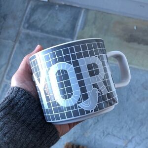 Starbucks And Just Like That New York Subway Tile Mug Mosaic Grey Yellow 12oz